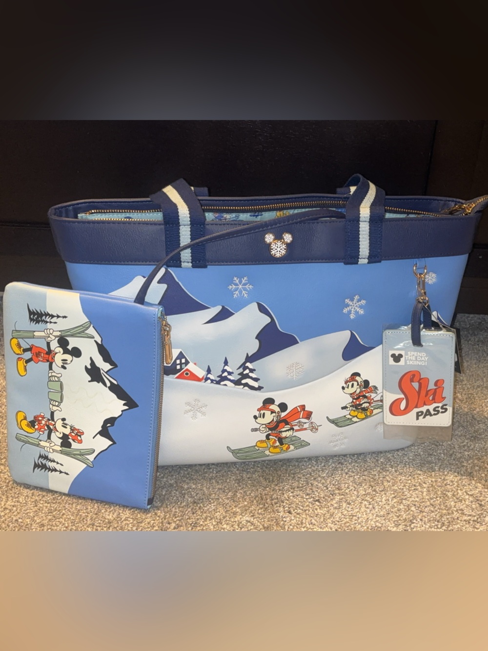 Disney Our Universe Mickey Mouse and Friends Ski Tote